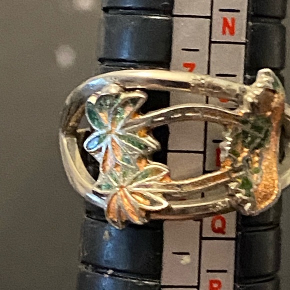 Custom handmade palm tree spoon ring size 7 3/4 - Picture 2 of 3